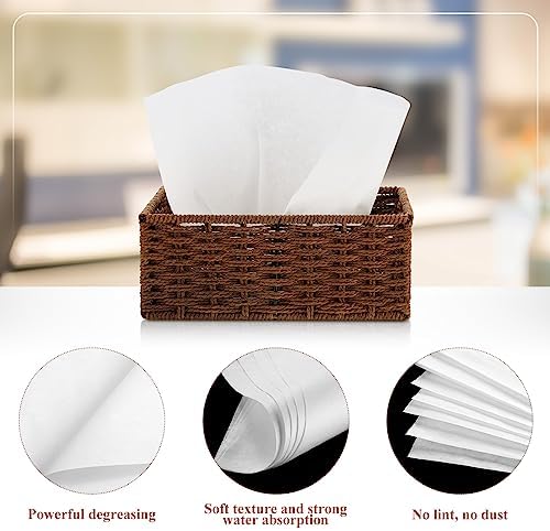Tranqun 100 Pcs Disposable Microfiber Cleaning Cloth Bulk, Lint Free Cloth - Image 3