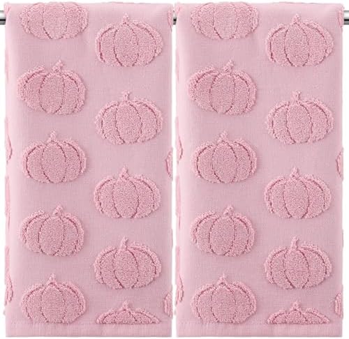 Mindsoft 2 Pcs Fall Hand Towels 3D Pumpkin Jacquard by Mindsoft