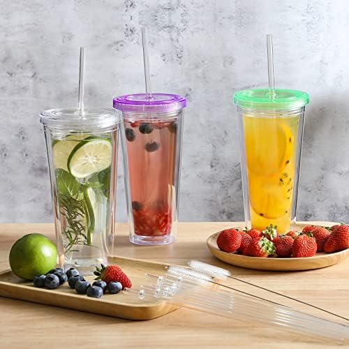 24 Pack, HIGHLY Transparent Reusable Plastic Straws - Image 5