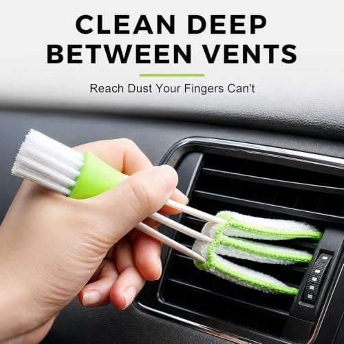 3PCS Mini Duster for Car Air Vent, Double Head for Vent Dashboard Gap - Image 4