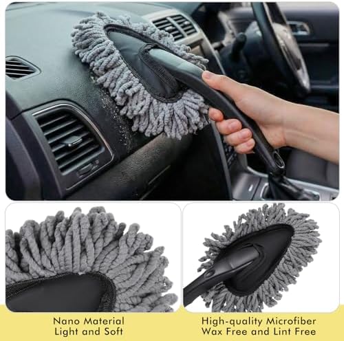 Lounsweer 4 Pcs Large Car Duster Set, Microfiber Dust Cleaning Sets - Image 4