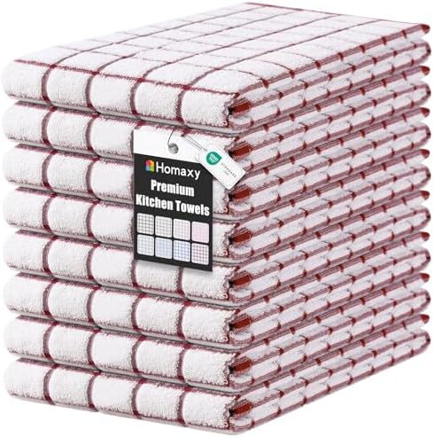 Homaxy Premium Kitchen Towels, Check Design by Homaxy