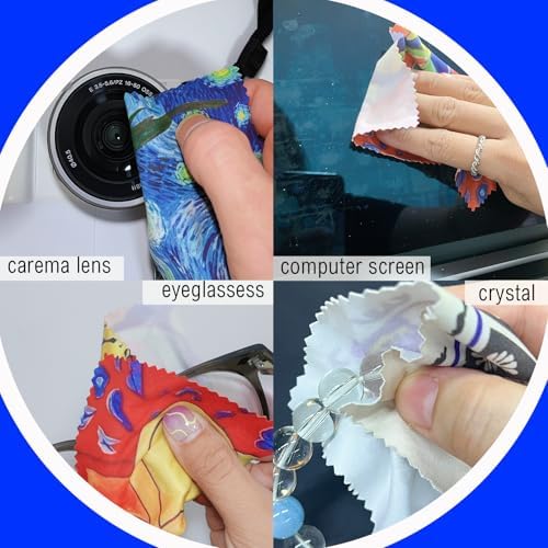 4 Pack Microfiber Glasses Cleaning Cloth, Lint Scratch Resistant Lens Cloth - Image 4