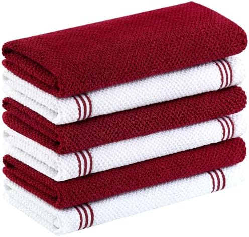 Homaxy Dual Design Cotton Kitchen Towels by Homaxy