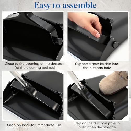 Maxcheck 2 Pcs 37'' Upright Lobby Dust Pan Plastic Bulk - Image 4