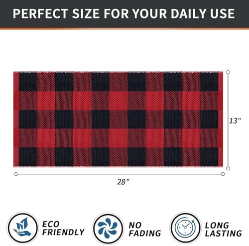 Homaxy 100% Cotton Plaid 6 Pack Kitchen Towels - Image 5