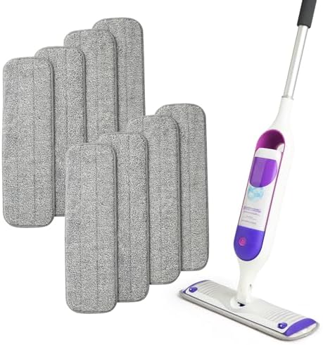 8 Pack Microfiber Spray Mop Replacement Pads by Unknown