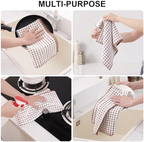 Kitinjoy Cotton 8 Pack Terry Kitchen Towels, Mix Color - Image 4