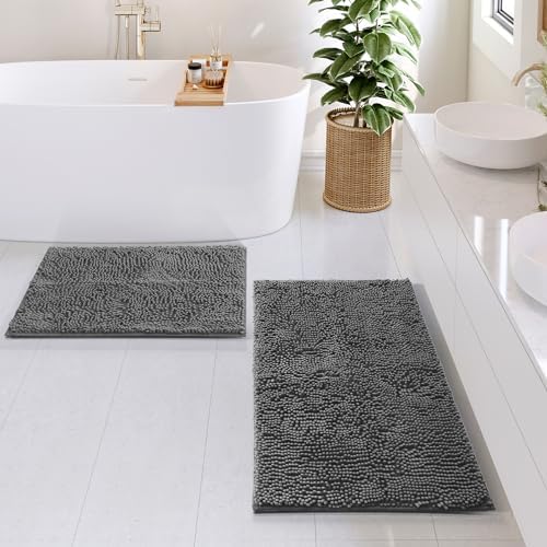 Hearth & Harbor Bathroom Rugs, Chenille Bath Mat by HearthHarbor