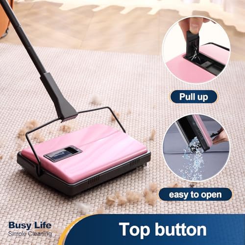 Yocada Manual Carpet Sweeper Cleaner Household Sweeper - Image 4