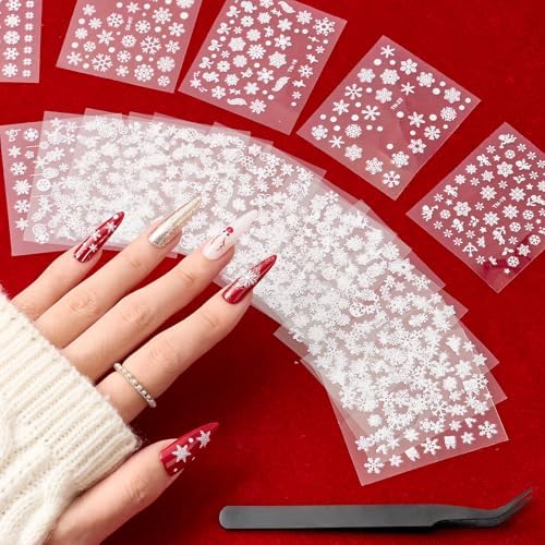 Beetles Snowflake Nail Art Stickers 30 Sheets 3D Nail Stickers by beetlesGelPolish