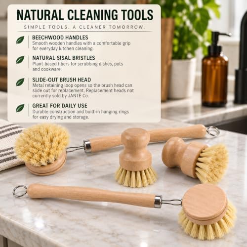 Janté Co. Plant-Based Dish Cleaning Set – Kitchen Scrubbers & Essentials - Image 4