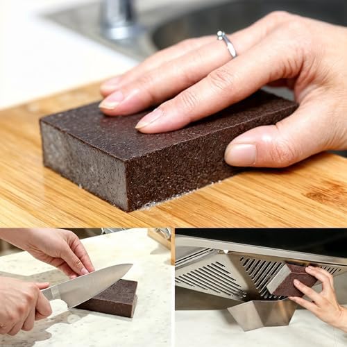 5 Powerful Pot Scrubber Cleaning Sponges, Heavy Duty Kitchen Eraser Scouring - Image 5