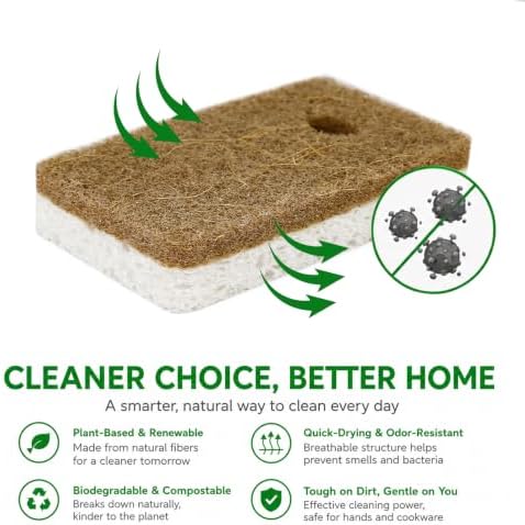 8 Pack Eco Friendly Kitchen Sponges - Image 4