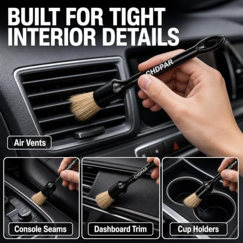 5-Piece Boar Hair Detailing Brush Set - Image 4
