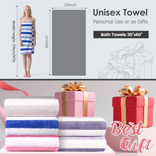 JML Bath Towels, Cabana Stripe Blue - Image 2