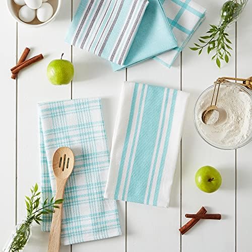 DII Assorted Woven, Kitchen Dishtowel Set, 5 Piece - Image 3