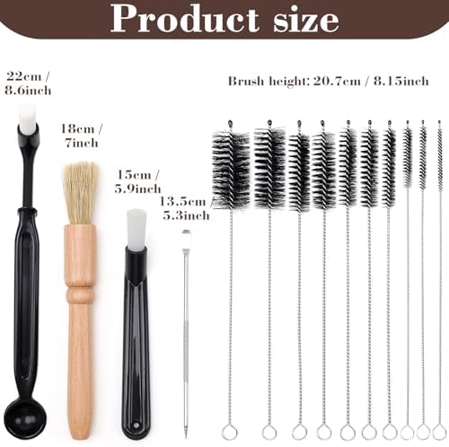 14Pcs Coffee Machine Cleaning Brush Set, 5 Types Clean Brush Tools - Image 2
