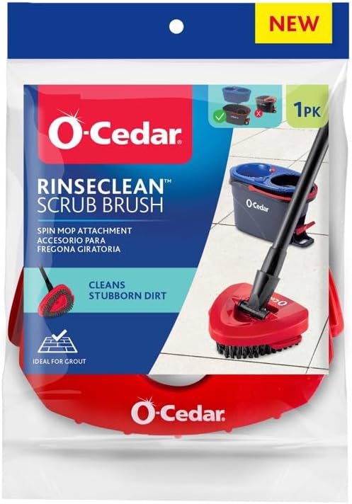 O-Cedar RinseClean Scrub Brush Attachment | Tough Stain & Grout Cleaning | by Unknown