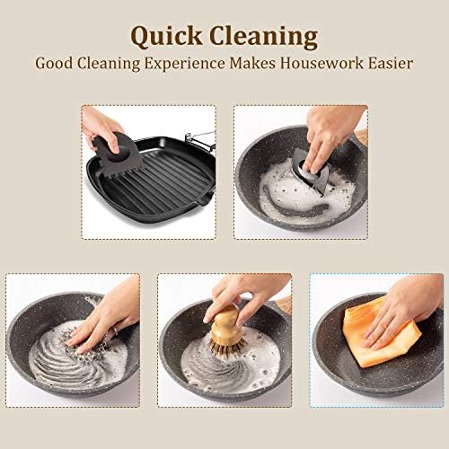 Patelai 7 Pcs Cast Iron Cleaning Kit, Chainmail Scrubber Brush, Bright Color - Image 4