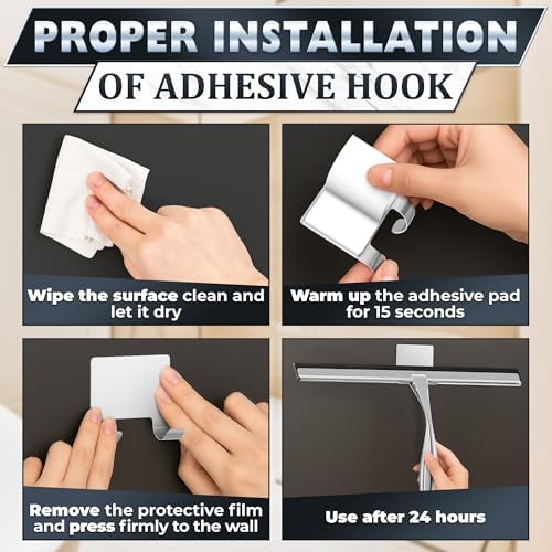 Shower Door Squeegee with Hook - Image 5