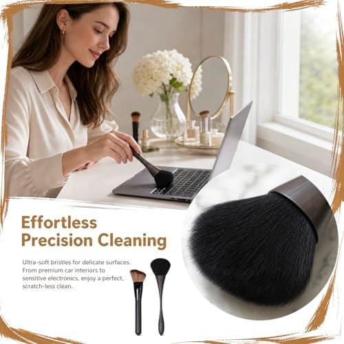 2 Pack Exquisite Dusting Brush Kit, Small Feather Duster Brushes, Car Detailing - Image 4
