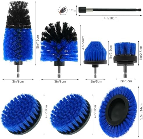 8 Pcs Drill Brush Attachment Set, Power Cleaning Scrub Brush Kit - Image 2