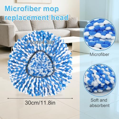 Mop Head Replacement for O Cedar, Spin Mop Replacement Heads and Scrub Brush - Image 2