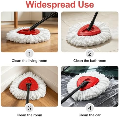 4 Pack Mop Head Replacement，Spin Mop Replacement Head - Image 6