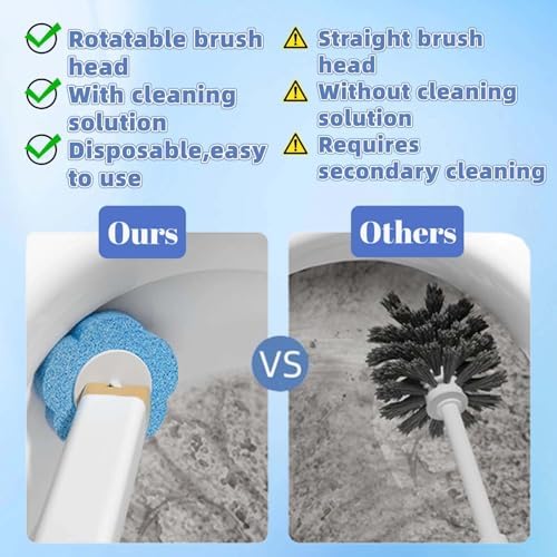 Disposable Toilet Brush with 36 Refills, Toilet Bowl Cleaner, Toilet Cleaning - Image 3