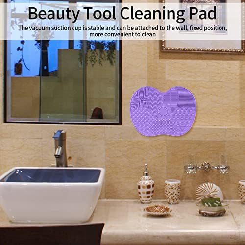 2 Pcs Silicone Make Up Brush Cleaning Mat, Makeup Brush Cleaner Mats - Image 7