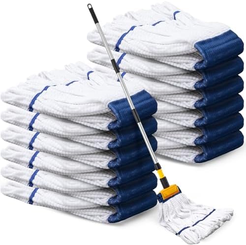 Hushee 6 Pcs Large Microfiber Tube Mop Heads 18 Oz Looped End by Hushee