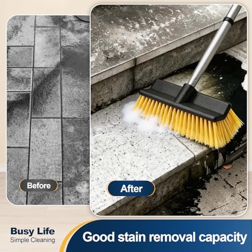 Yocada Deck Brush with 4-Section Extendable Handle Floor Scrub Brush - Image 6