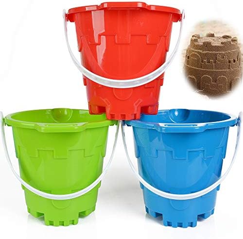 Jumbo Castle Model Beach Gear 7" Large Sand Buckets Pails Beach Water Pool by -