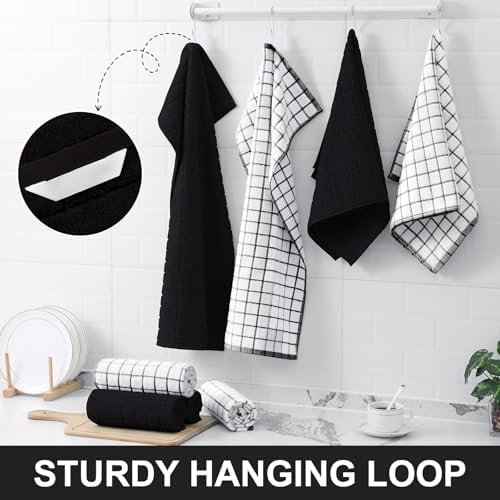 Homaxy Large Premium Cotton Kitchen Towels 16"x 28", 4 Pack - Image 6