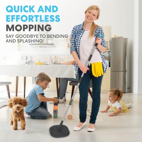 Simpli-Magic 360° Square Spin Mop and Bucket System – Dual Compartment - Image 4