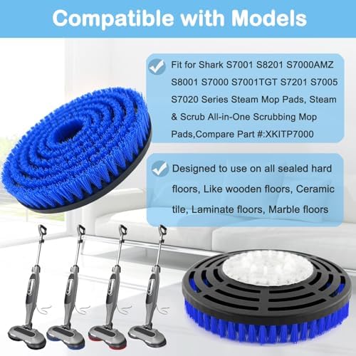 2 Pack S8201 Upgraded Replacement Steam Mop Brush Heads - Image 3