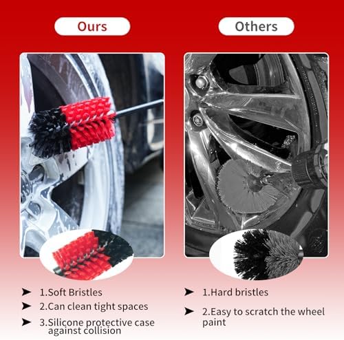 Wheel Brush, Soft Drill Wheel Cleaner Brush, Drill Brush - Image 4