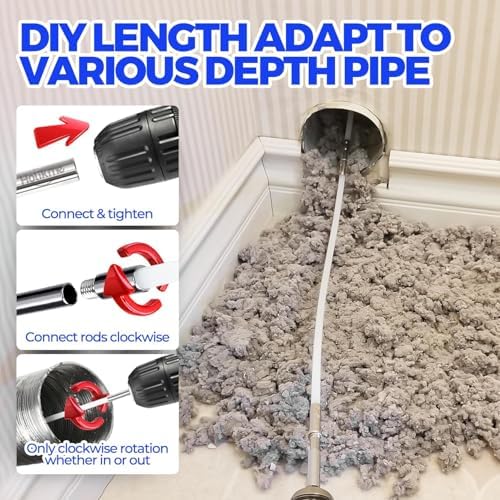 Holikme Dryer Vent Cleaner Kit - 25Ft Flexible Lint Brush - Image 3