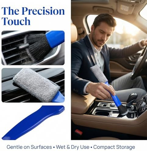 Double Head Car Cleaning Brush, 2 in 1 Auto Detailing Brush - Image 2