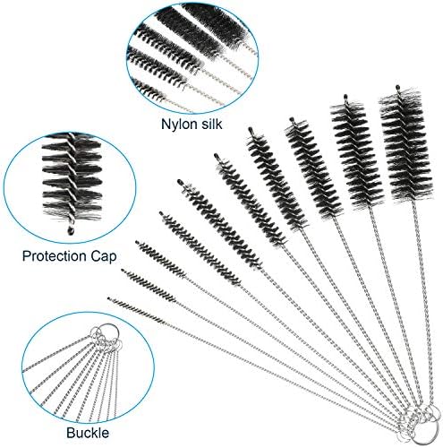 Patelai 12 Pieces Aquarium Filter Brush Set Aquarium Cleaning Brush Tools - Image 3