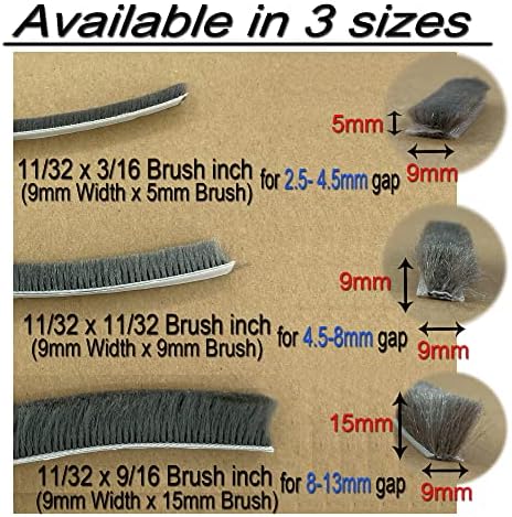 Weather Stripping Brush for Sliding Windows/Doors Frame Side, Pile Self - Image 5