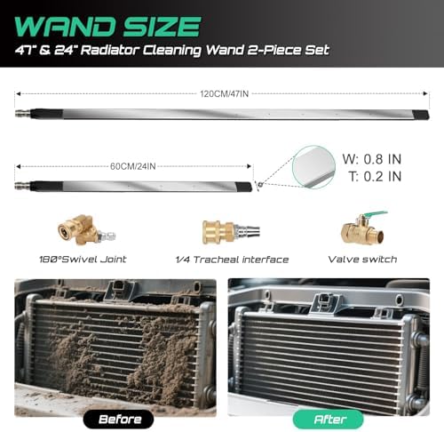 47" & 24" Radiator Cleaning Wand 2-Piece SS, - Image 2
