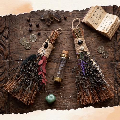 Hotop 2 Pack Scented Cinnamon Brooms Mini Witch Brooms 9x4 Inch - Image 5