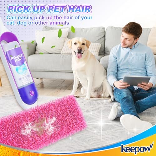 KEEPOW 4 Pink Reusable Mop Pads Compatible - Image 6