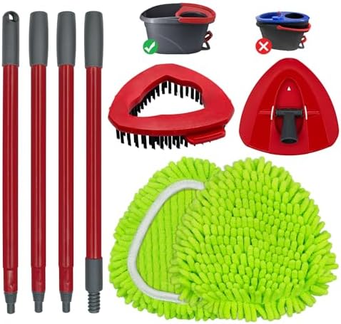 Mop Handle, Chenille Duster & Mop Brush by EngineeredforEffortlessClean
