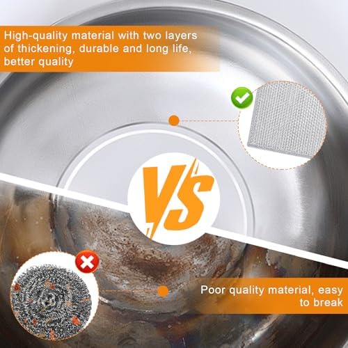 20 Pcs New Upgrade 3-Layer Metal Dish Cloth, 7.87x7.87 Inch Cleaning Cloth - Image 6