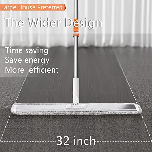 Microfiber Flat Mop 32 in with 4 Washable Pads - Image 4