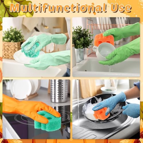 FillTouch Halloween Pumpkin 3 Pcs Scrub Sponge - Image 5
