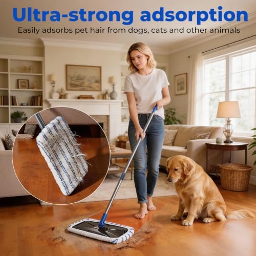 Masthome 16" Large Flat Mop, 3 Microfiber Mop Pads - Image 5